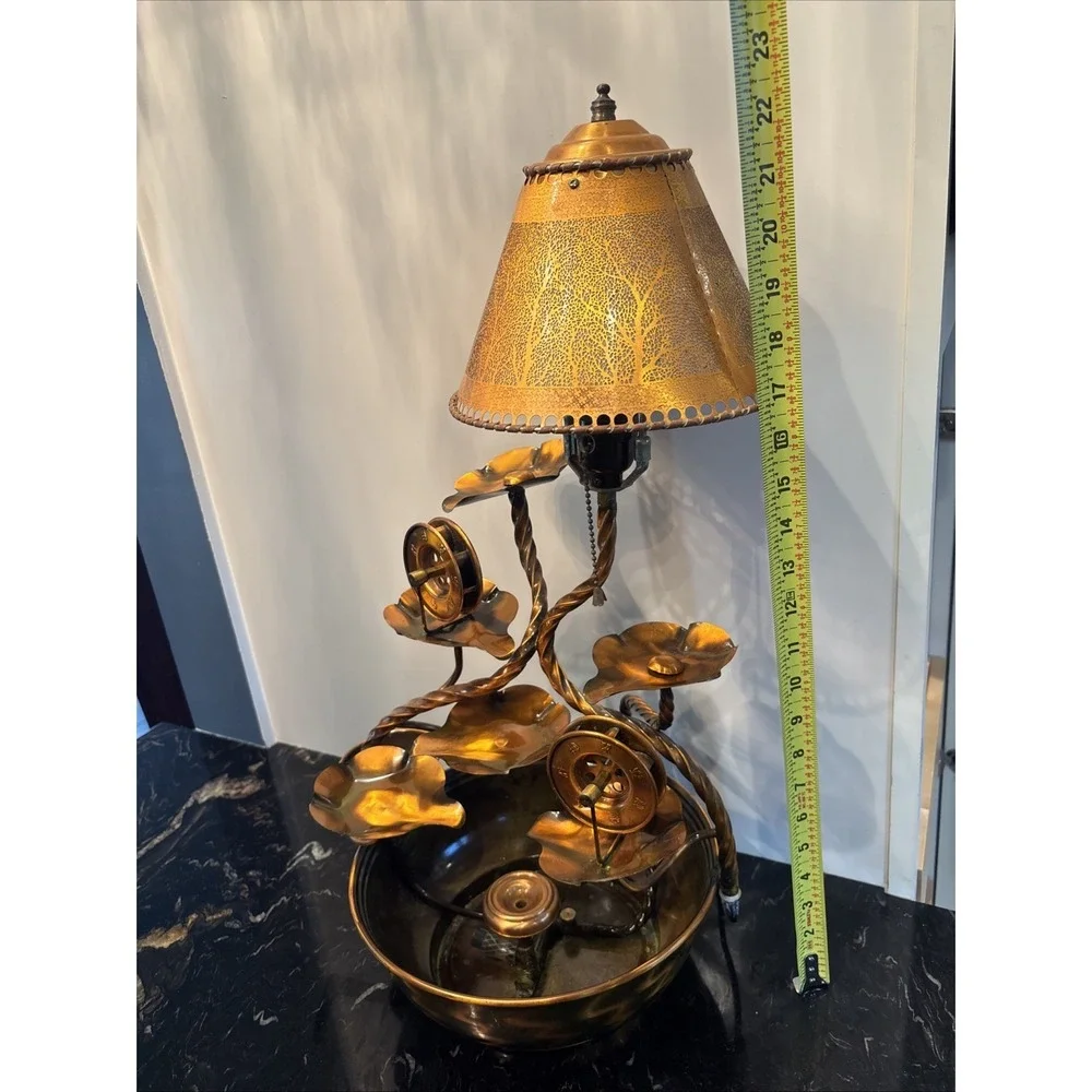 Copper Water Wheels Fountain & Lamp- Feng Shui Sphere